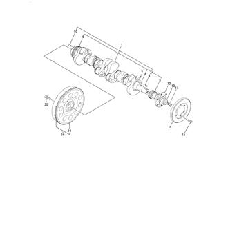 FIG 22. CRANKSHAFT & FLYWHEEL(6CH-WDTE)