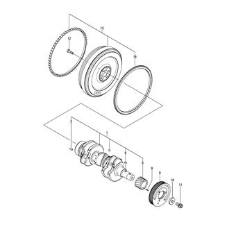 FIG 18. CRANKSHAFT & FLYWHEEL