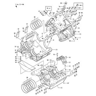 FIG 1. CLUTCH HOUSING(YXH-2000/2500)(WITHOUT TRAILING PUMP SPEC.)