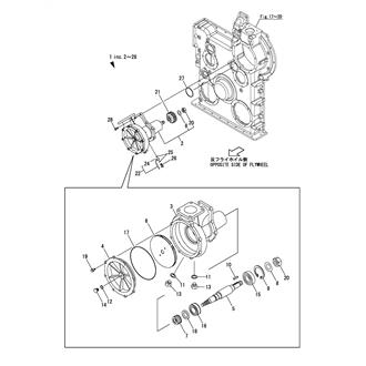 FIG 127. COOLING PUMP(HIGH TEMP. WATER)(6EY22ALW)(1000MIN-1 : TO E00459)