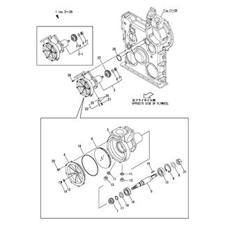 FIG 126. COOLING PUMP(HIGH TEMP. WATER)(6EY22ALW, 6EY22ALWS)(900MIN-1 : FROM E00673)