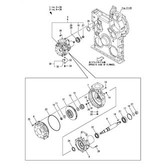 FIG 137. COOLING PUMP(LOW TEMP. WATER)(2-LINE FRESH WATER COOLING SPEC.)(FROM E01280)