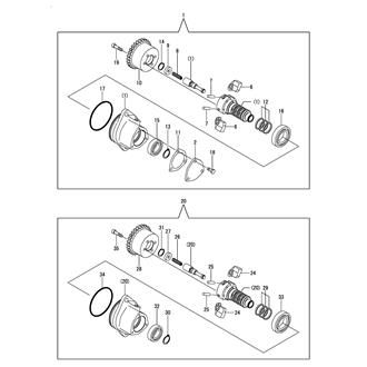 FIG 38. GOVERNOR VALVE(INNER PARTS)(BX TROLLING)