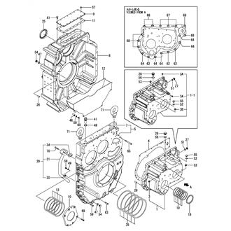 FIG 4. CLUTCH HOUSING(SHOCK ABSORBER, TRAILING PUMP SPEC.)