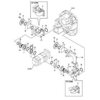 FIG 47. HYDRAULIC OIL PIPE(INPUT SHAFT LEFT ROTATION SPEC.)(OPTIONAL)