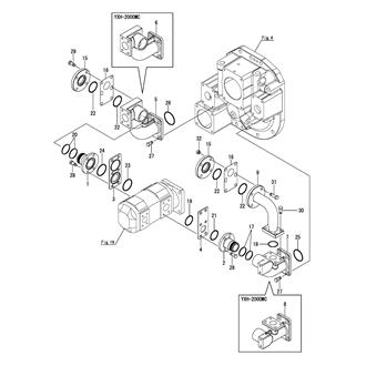 FIG 46. HYDRAULIC OIL PIPE(INPUT SHAFT RIGHT ROTATION SPEC.)