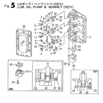 FIG 5. LUB.OIL PUMP & BONNET(D27Y)