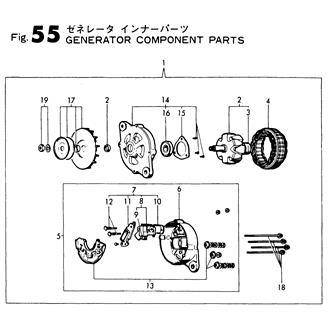 FIG 55. GENERATOR  COMPONENT PARTS