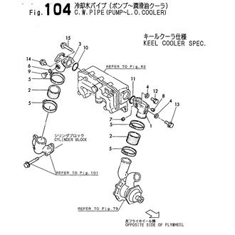 FIG 104. C.W.PIPE(PUMP-L.O.COOLER)