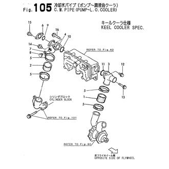 FIG 105. C.W.PIPE(PUMP-L.O.COOLER)