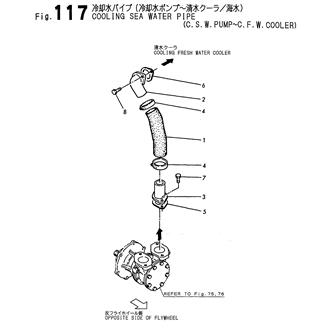 FIG 117. COOLING SEA WATER PIPE(C.S.W.PUMP-C.F.W.COOLER)