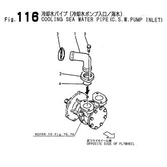 FIG 116. COOLING SEA WATER PIPE(C.S.W PUMP INLET)