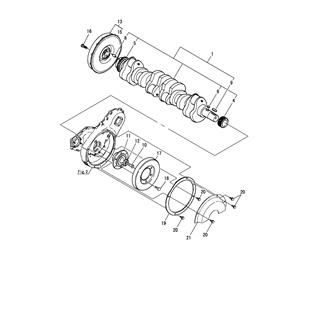 FIG 14. CRANKSHAFT & FLYWHEEL