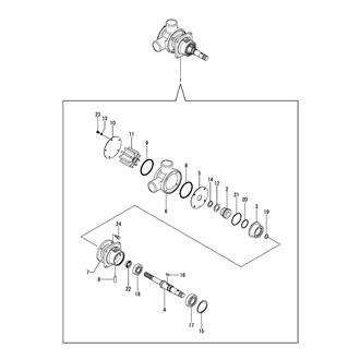 FIG 57. (23A)COOLING PUMP(SEA WATER)(INNER PARTS)