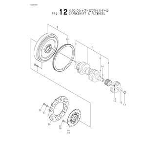 FIG 12. CRANKSHAFT & FLYWHEEL