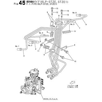 FIG 45. FUEL INJECTION PIPE(6LP-STZE,STZE1)