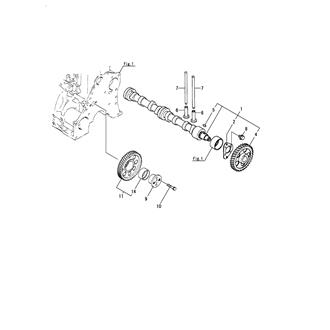 FIG 14. CAMSHAFT & DRIVING GEAR