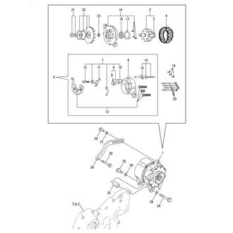 FIG 37. GENERATOR(12V-80A)(HITACHI: TO JAN., 2013)