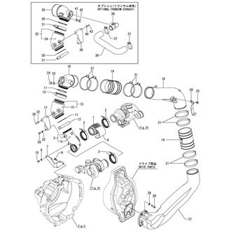 FIG 13. EXHAUST BEND & MIXING ELBOW(8LV320Z,350Z,370Z)